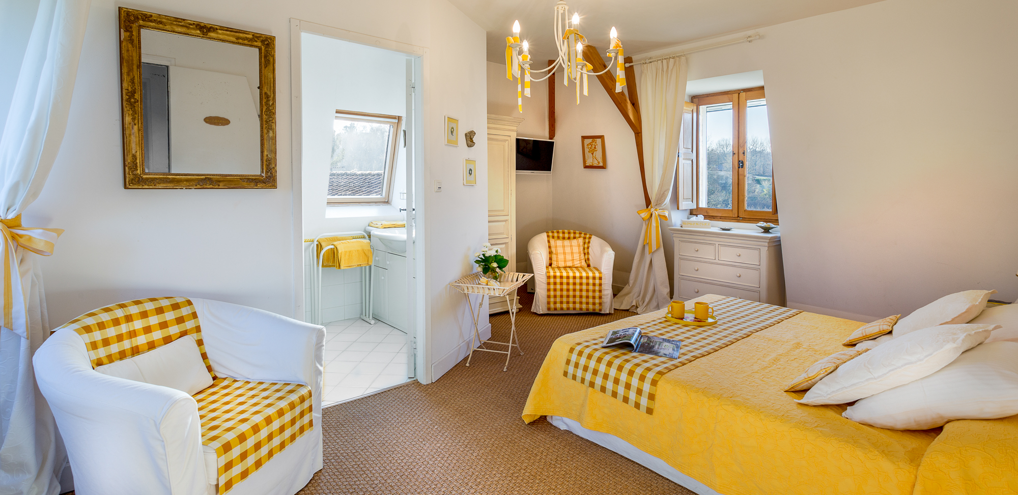 Notre chambre d'hôtes en Dordogne "Monbazillac" aux couleurs ocre